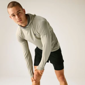 Dare 2b Dare 2b Bluza męska z kapturem szybkoschnąca Sprint City Beżowe, Rozmiar: