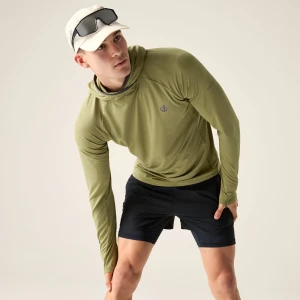 Dare 2b Dare 2b Bluza męska z kapturem szybkoschnąca Sprint City Zielony, Rozmiar: