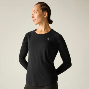 Dare 2b Dare 2b Koszulka z długim rękawem damska szybkoschnąca Serenity Czarny, Rozmiar: