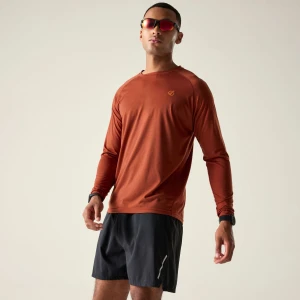Dare 2b Dare 2b Koszulka z długim rękawem męska szybkoschnąca Agile Pomarańczowy, Rozmiar:
