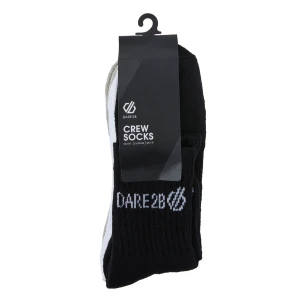 Dare 2b Dare 2b Skarpety unisex Crew 3-pak Czarny, Rozmiar: