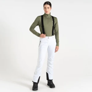 Dare 2b Dare 2b Spodnie narciarskie damskie z membraną z szelkami Diminish Biały, Rozmiar: