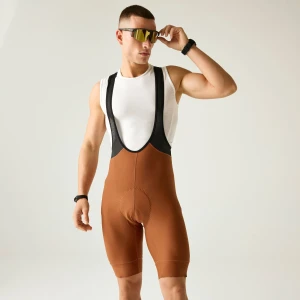 Dare 2b   Kombinezon rowerowy męski krótki odblaskowy Ultra Bibbed Pomarańczowy, Rozmiar: