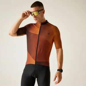 Dare 2b   Koszulka rowerowa męska oblaskowa Lightning S/S Printed Czerwony, Rozmiar: