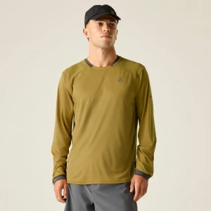 Dare 2b Koszulka rowerowa z długim rękawem męska szybkoschnąca Trackstand Ace L/S Brązowy, Rozmiar: