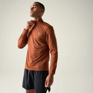 Dare 2b   Koszulka z długim rękawem męska szybkoschnąca odblaskowa Powe Up IV Pomarańczowy, Rozmiar: