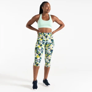 Dare 2b   Legginsy damskie do ćwiczeń 3/4 Influential Niebieski, Rozmiar: