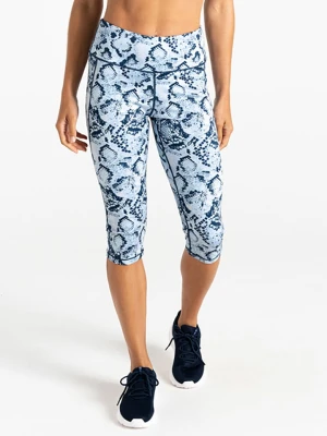 Dare 2b Legginsy sportowe "Influential II" w kolorze biało-niebieskim rozmiar: 42