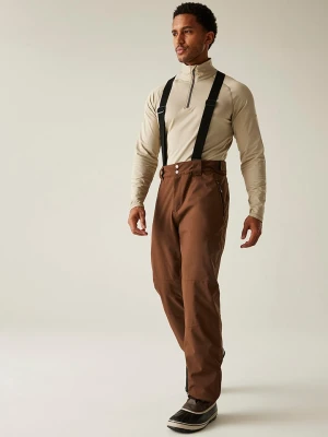 Dare 2b Spodnie narciarskie "Achieve II" w kolorze jasnobrązowym rozmiar: 3XL