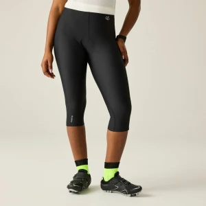 Dare 2b Spodnie rowerowe damskie capri odblaskowe Verve Czarny, Rozmiar: