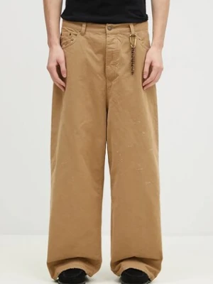 DARKPARK spodnie bawełniane Ray kolor beżowy proste MTR11.FAP05.008501