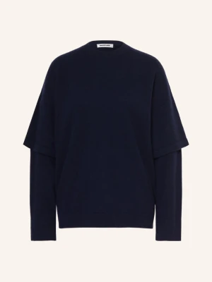 Darkpark Sweter Troy Z Kaszmirem blau GRANATOWY