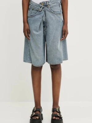 DARKPARK szorty jeansowe Ines damskie kolor niebieski gładkie high waist WTR61.TBL01W021