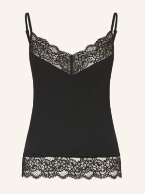 Darling Harbour Bluzka Z Dzianiny Dżersejowej Z Koronką schwarz