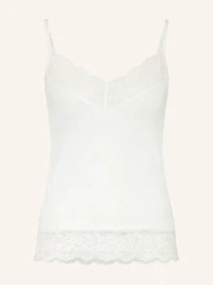 Darling Harbour Bluzka Z Dzianiny Dżersejowej Z Koronką weiss