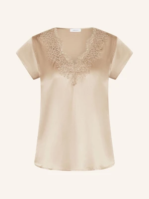 Darling Harbour Bluzka Z Jedwabiu beige