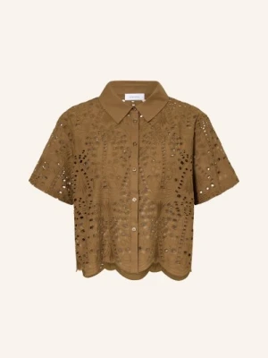 Darling Harbour Bluzka Z Koronki Ażurowanej gruen