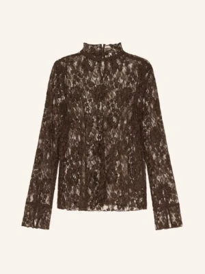 Darling Harbour Bluzka Z Koronki braun