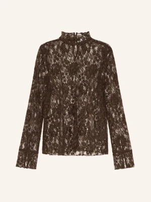 Darling Harbour Bluzka Z Koronki braun DARK BROWN