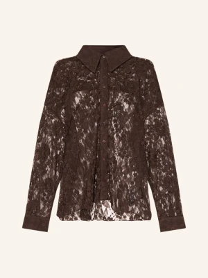 Darling Harbour Bluzka Z Koronki braun DARK BROWN