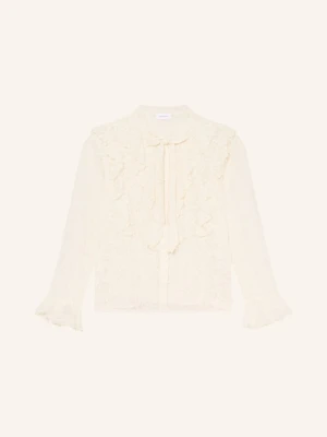 Darling Harbour Bluzka Z Koronki Z Falbanami weiss OFFWHITE