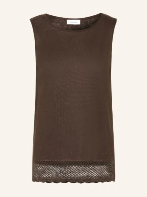 Darling Harbour Bluzka Z Lnu braun