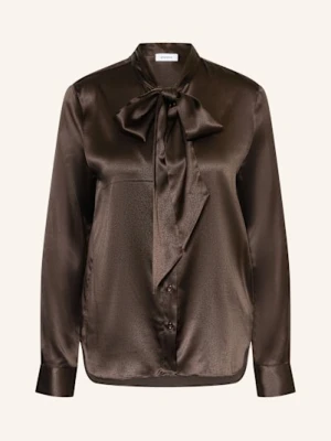 Darling Harbour Bluzka Z Wiązaniem Pod Szyją Z Jedwabiu braun
