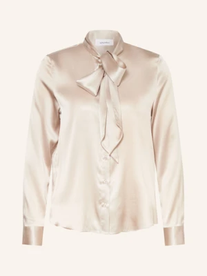 Darling Harbour Bluzka Z Wiązaniem Pod Szyją Z Jedwabiu grau