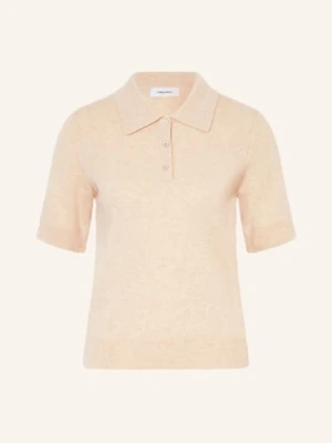 Darling Harbour Dzianinowa Koszulka Polo Z Kaszmiru beige