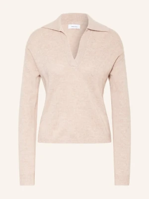 Darling Harbour Dzianinowa Koszulka Polo Z Kaszmiru beige