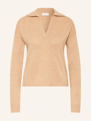 Darling Harbour Dzianinowa Koszulka Polo Z Kaszmiru braun camel Melange