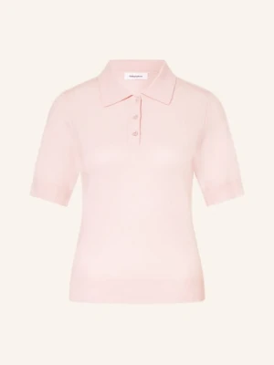 Darling Harbour Dzianinowa Koszulka Polo Z Kaszmiru rosa