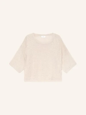 Darling Harbour Dzianinowa Koszulka Z Lnu beige