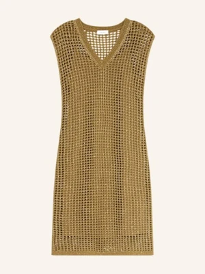 Darling Harbour Dzianinowa Sukienka Z Błyszczącą Przędzą braun