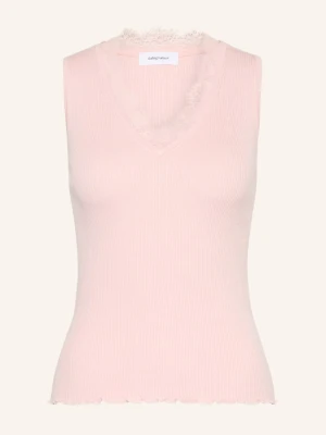 Darling Harbour Dzianinowy Top Z Koronką rosa ROSE