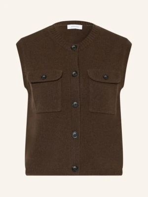 Darling Harbour Kamizelka Z Dzianiny Z Kaszmirem braun DARK BROWN
