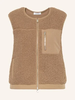 Darling Harbour Kamizelka Z Pluszowego Materiału braun
