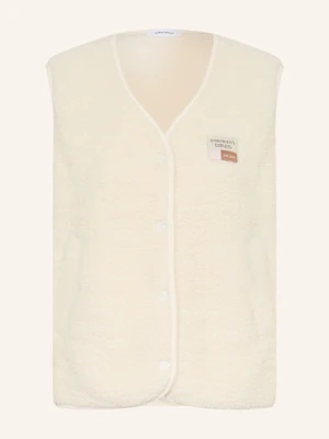 Darling Harbour Kamizelka Z Pluszowego Materiału weiss