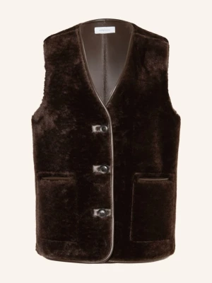 Darling Harbour Kamizelka Ze Sztucznego Futra braun DARK BROWN