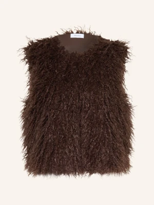 Darling Harbour Kamizelka Ze Sztucznego Futra braun DARK BROWN