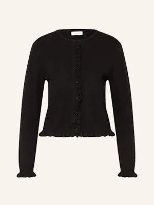 Darling Harbour Kardigan Z Falbankami schwarz