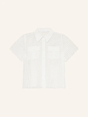 Darling Harbour Koszula Z Dziurkowanej Koronki weiss