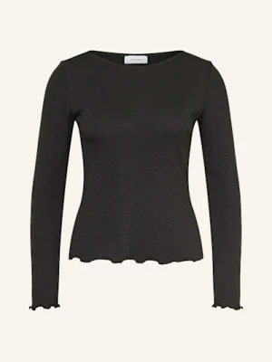 Darling Harbour Koszulka Z Długim Rękawem Z Falbankami schwarz