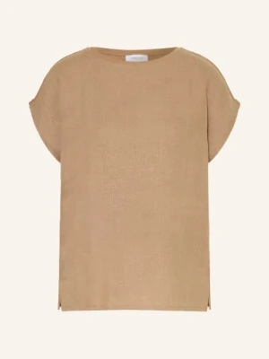 Darling Harbour Koszulka Z Mieszanki Materiałów Z Dodatkiem Lnu braun