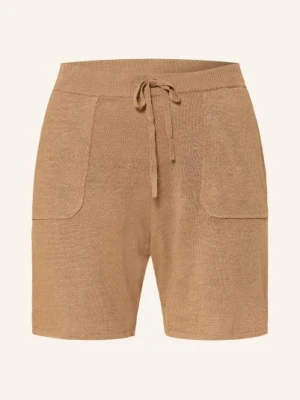 Darling Harbour Krótkie Spodenki Z Dzianiny Lnianej braun