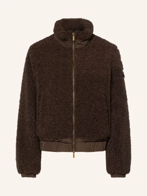 Darling Harbour Kurtka Z Futerkiem Typu Teddy, Wykonana Z Mieszanki Materiałów braun DARK BROWN