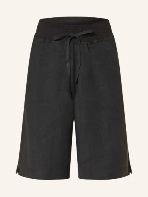 Darling Harbour Lniane Bermudy schwarz czarny