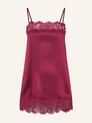 Darling Harbour Satynowy Top Z Koronką rot