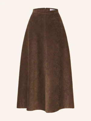 Darling Harbour Spódnica Z Sztruksu braun DARK BROWN