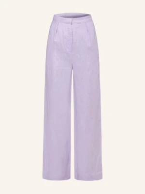 Darling Harbour Spodnie Marlena Z Lnu lila